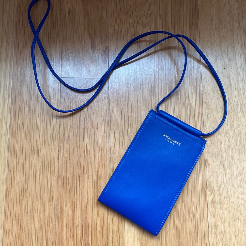 Giorgio Armani Leather Phone Lanyard